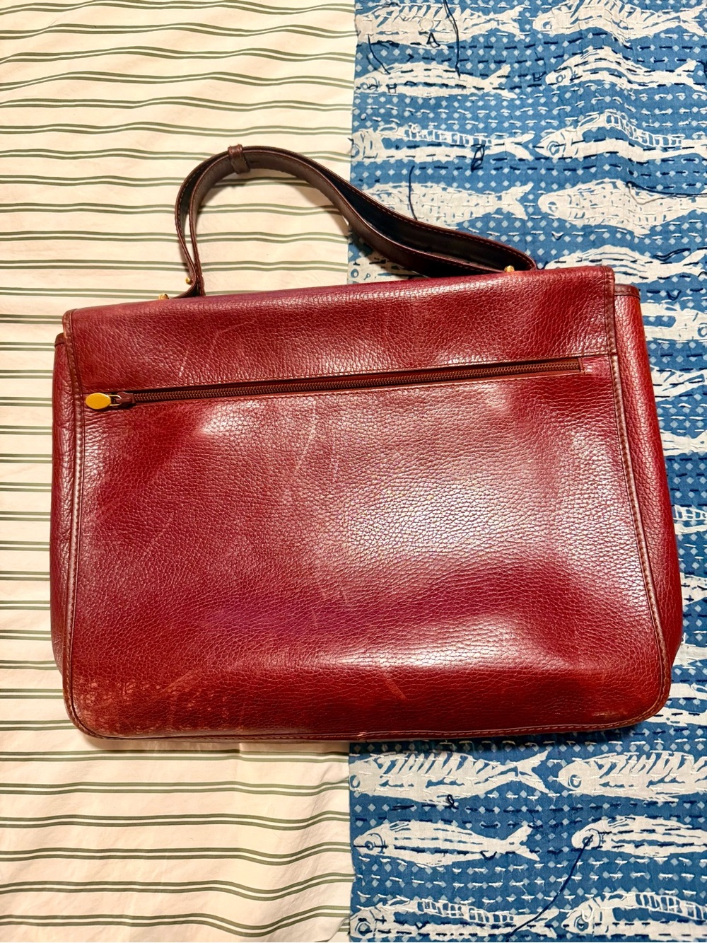 Original Vintage Must de Cartier Portfolio Briefcase Deep Burgundy - Picture 2 of 7